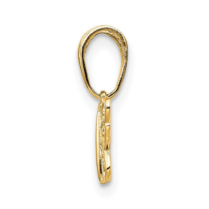 14k Yellow Gold Polished Filigree Butterfly Charm