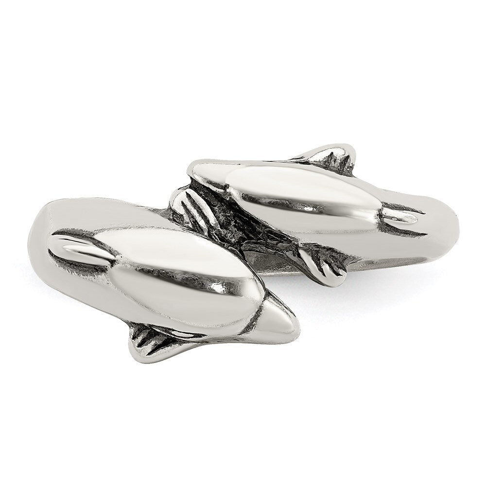 Sterling Silver Dolphin Ring Size 8