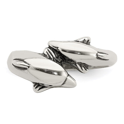 Sterling Silver Dolphin Ring Size 8