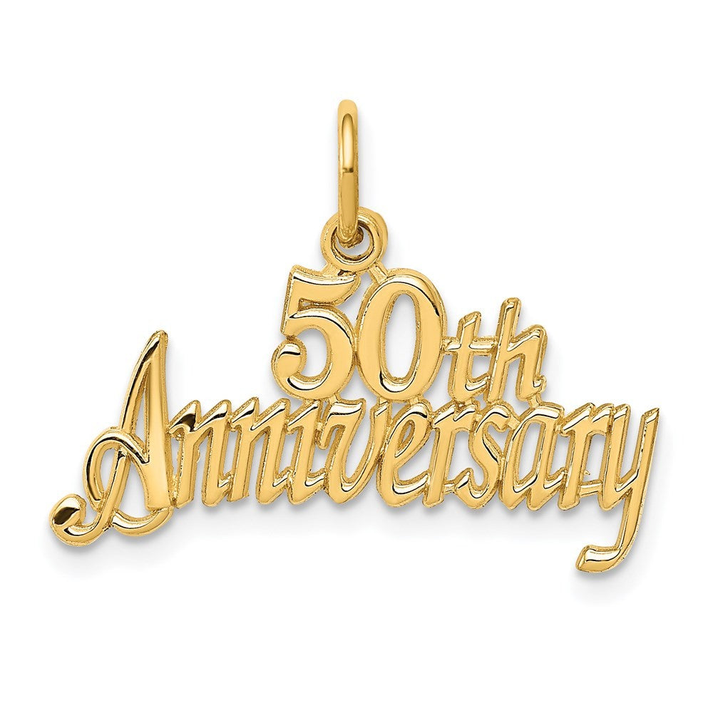 14k Yellow Gold 50th ANNIVERSARY Charm