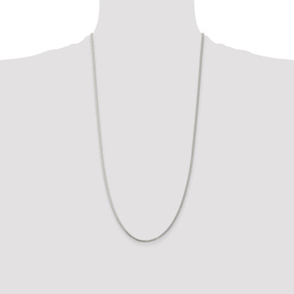 Sterling Silver Rhodium-plated 1.75mm Round Spiga Chain