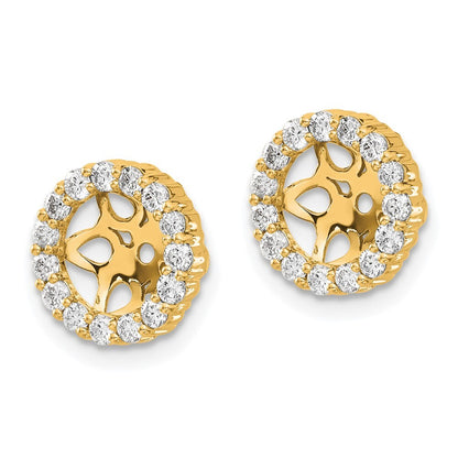 14k Yellow Gold Diamond Earring Jackets