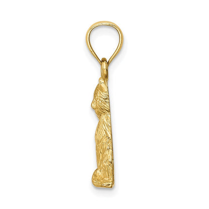 14k Yellow Gold Cat Pendant for Women