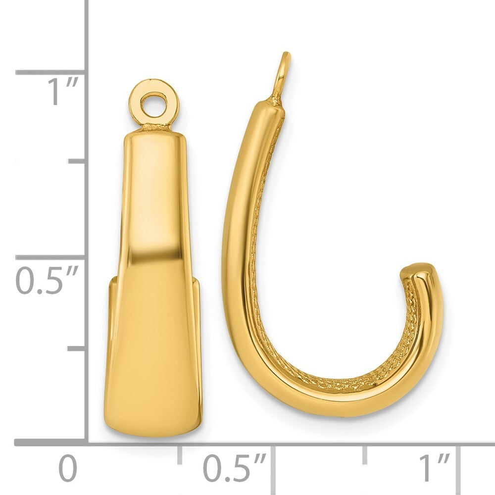 14k Yellow Gold J Hoop Earring Jackets