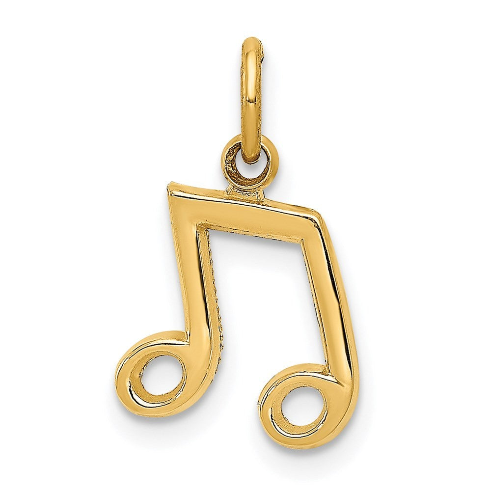 14k Yellow Gold Musical Notes Charm Pendant