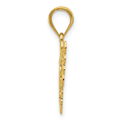 14k Yellow Gold Butterfly Pendant