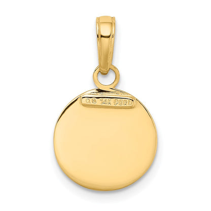 14k Yellow Gold Saint Christopher Medal Charm Pendant for Women
