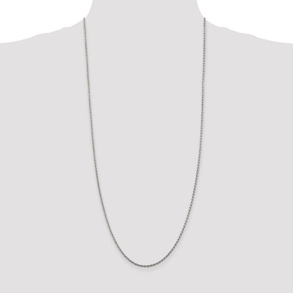 Sterling Silver 1.85mm Diamond-cut Rope Chain