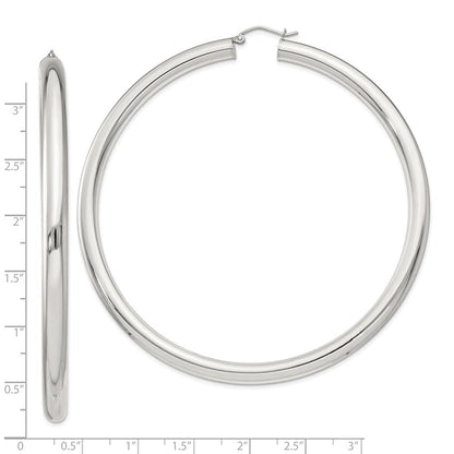 Sterling Silver 5mm Round Hoop Earrings