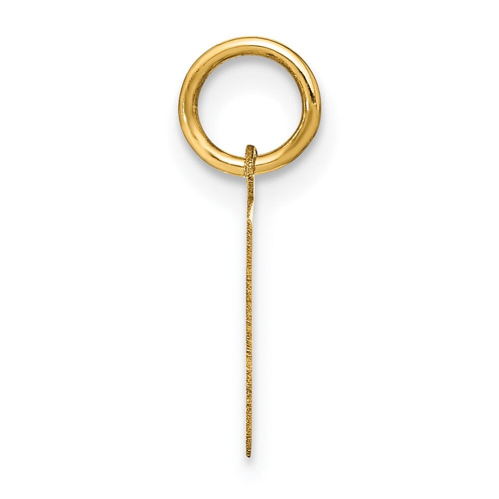 14k Yellow Gold Letter E Initial Pendant for Women