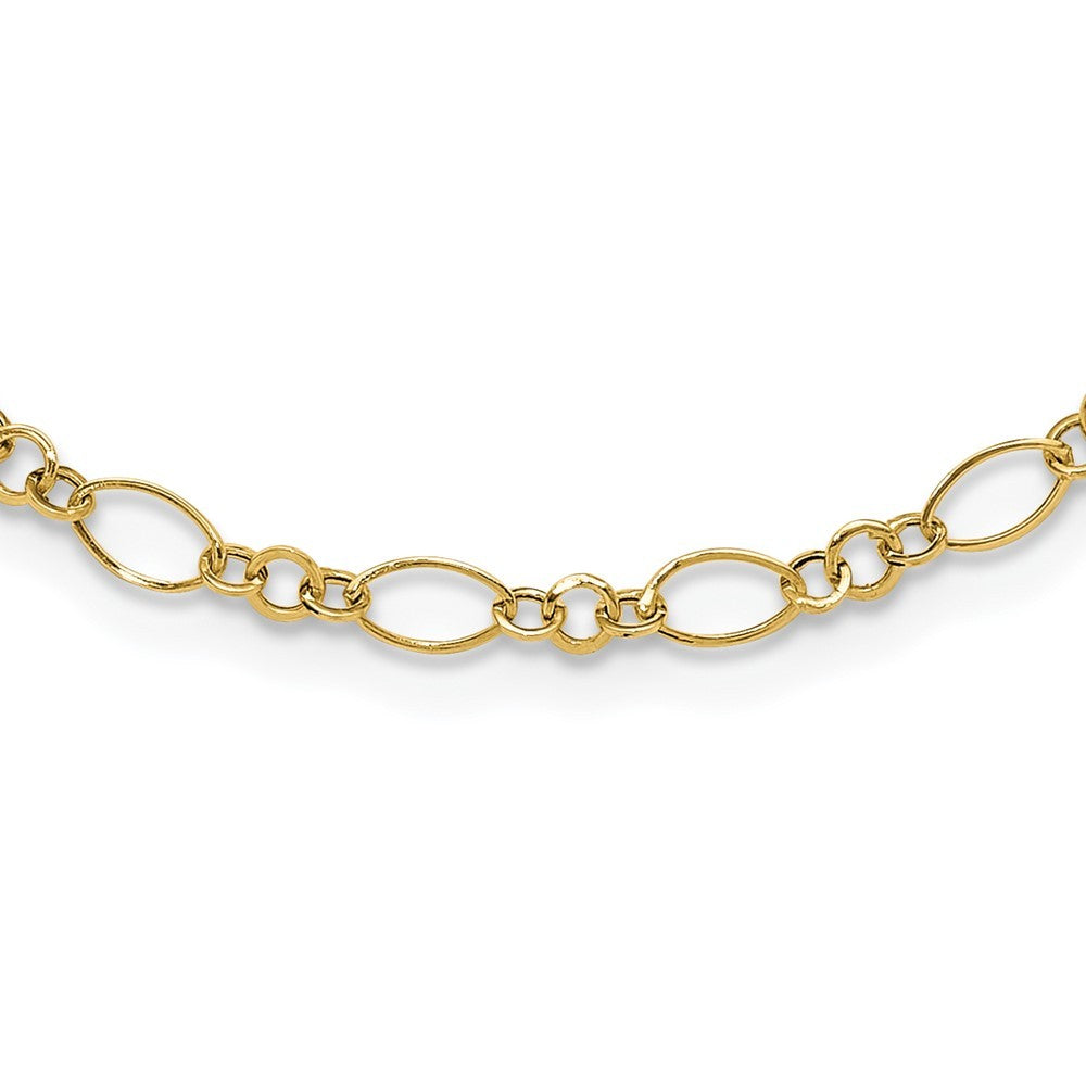 14k Yellow Gold Oval Link Necklace