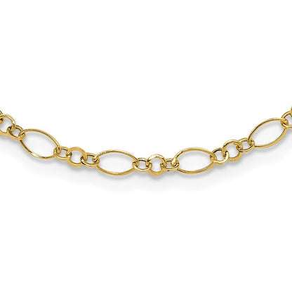14k Yellow Gold Oval Link Necklace
