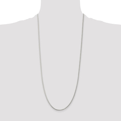 Sterling Silver Rhodium-plated 1.75mm Round Spiga Chain