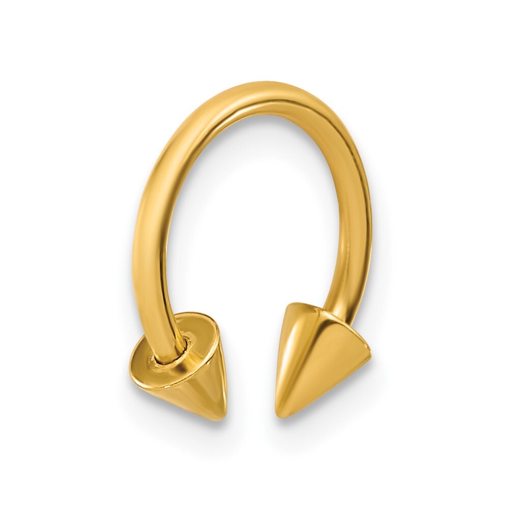 14k Yellow Gold Polished 16 gauge Screw-Off End Pointed Ear Cuff/Body Jewelry