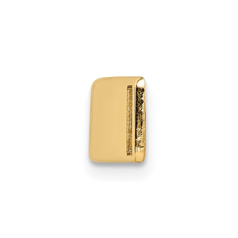 14k Yellow Gold 35x6mm Centered Red Epoxy Enameled Medical ID Plate # 818