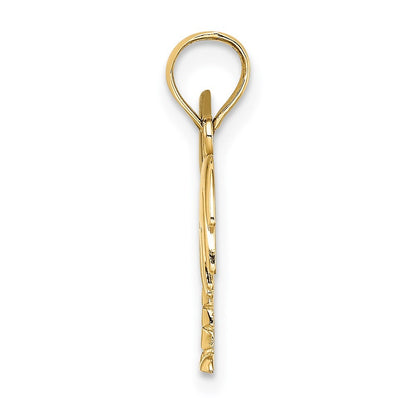14k Yellow Gold w/ Rhodium Charleston Palm Tree Charm