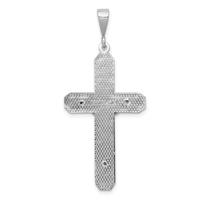 14k White Gold Crucifix Pendant for Women