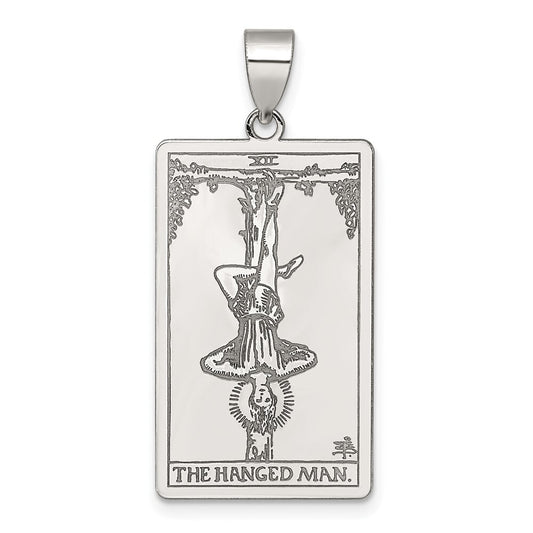 Sterling Silver The Hanged Man Tarot Card Pendant