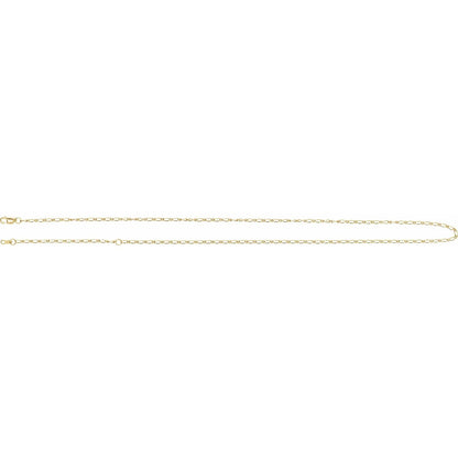 14k Yellow Gold 1.5 mm Adjustable Figaro 16-18" Chain Necklace