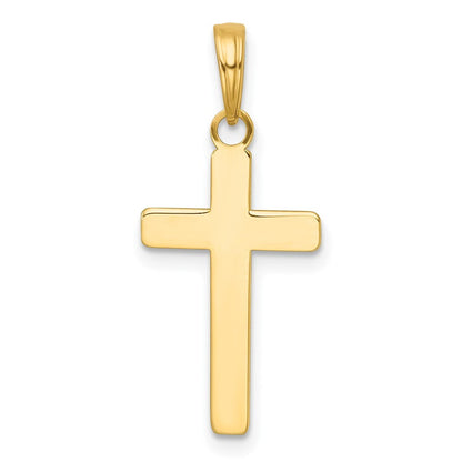 14k Yellow Gold Polished Large Cross Charm