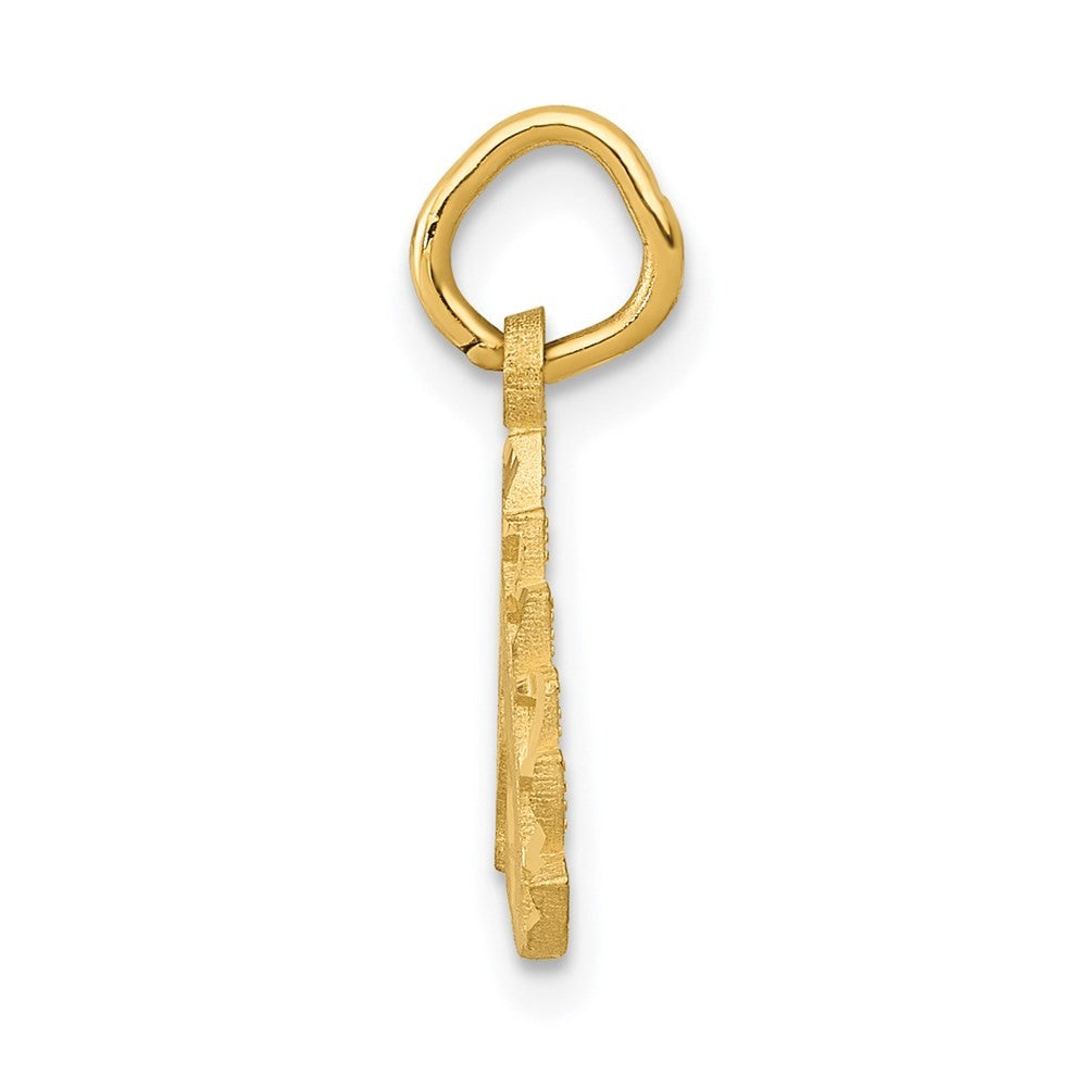 14k Yellow Gold Unicorn Charm Pendant
