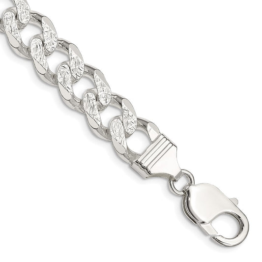 Sterling Silver 11.0mm Curb Chain Bracelet