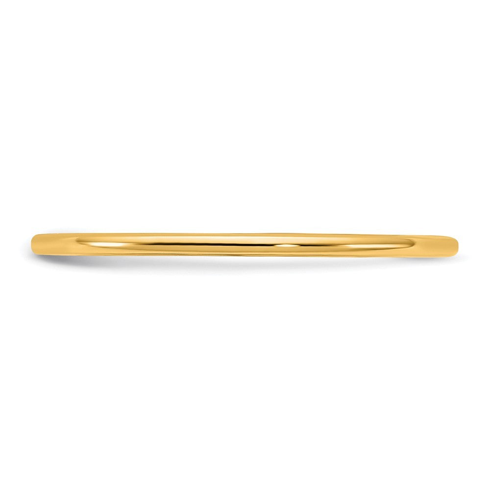 14k Yellow Gold 1mm LTW Comfort Fit Band Ring Size 10