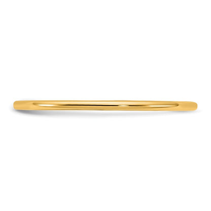 14k Yellow Gold 1mm LTW Comfort Fit Band Ring Size 10