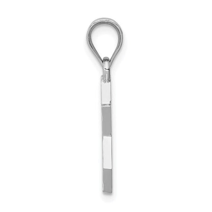 14k White Gold White Polished Star of David Pendant for Women
