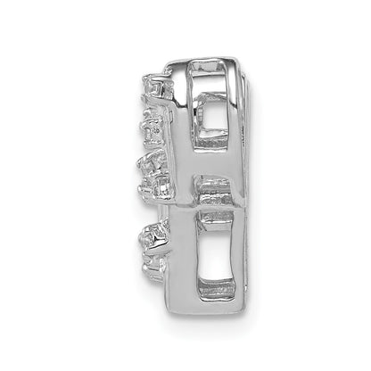 14k White Gold 1/10ct. Diamond Cactus Pendant for Women