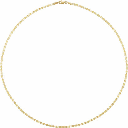 14k Yellow Gold 2.7 mm Mirror 16" Chain Necklace Fine Gift for Women