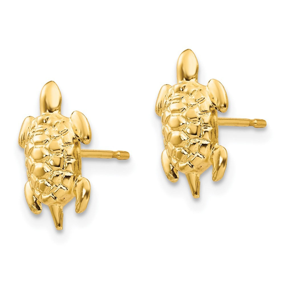 14k Yellow Gold Madi K Turtle Post Earrings