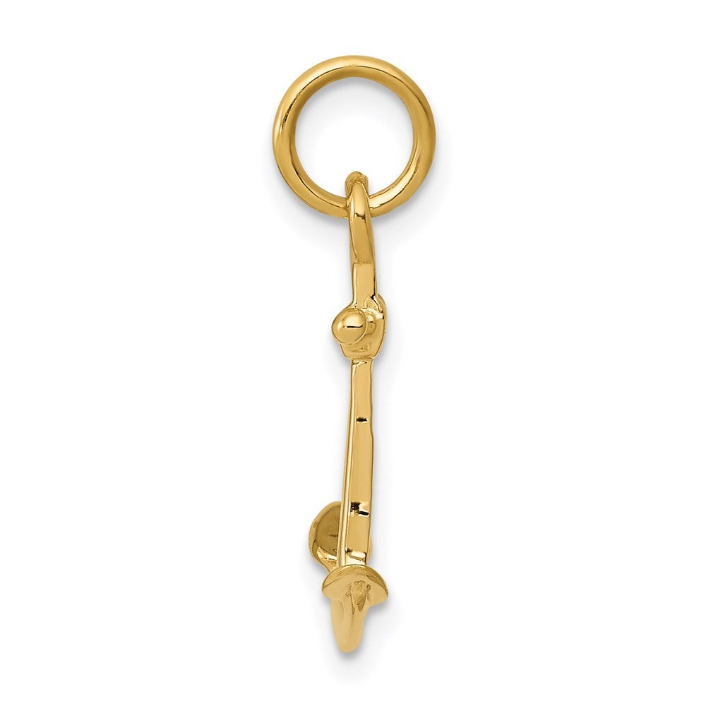 14k Yellow Gold 3D Anchor Charm