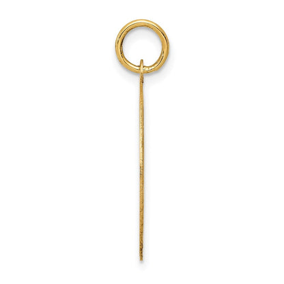 14k Yellow Gold Merry Christmas Disc Charm Pendant for Women