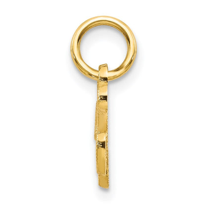 14k Yellow Gold Script Letter K Initial Charm