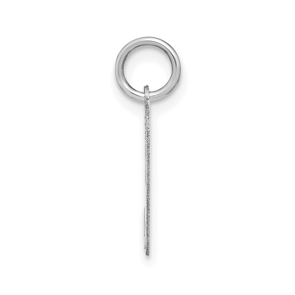 14k White Gold Lower case Letter H Initial Charm Pendant for Women