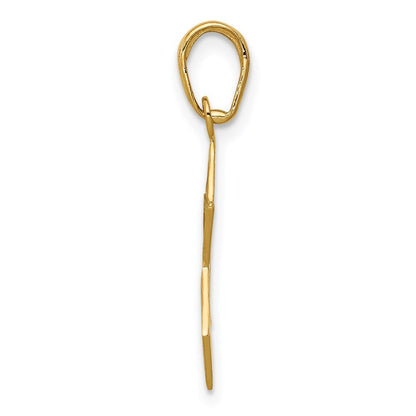 14k Yellow Gold Star of David Pendant for Women