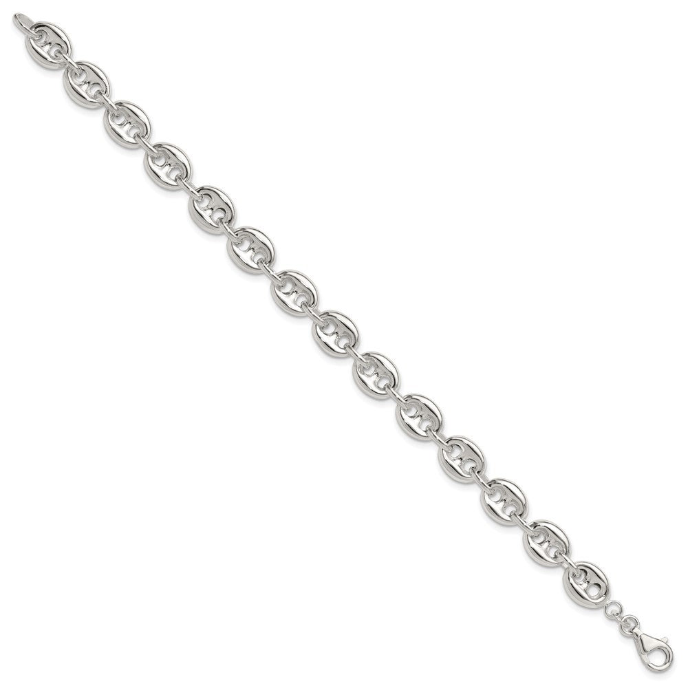 Sterling Silver Polished Fancy Link Bracelet