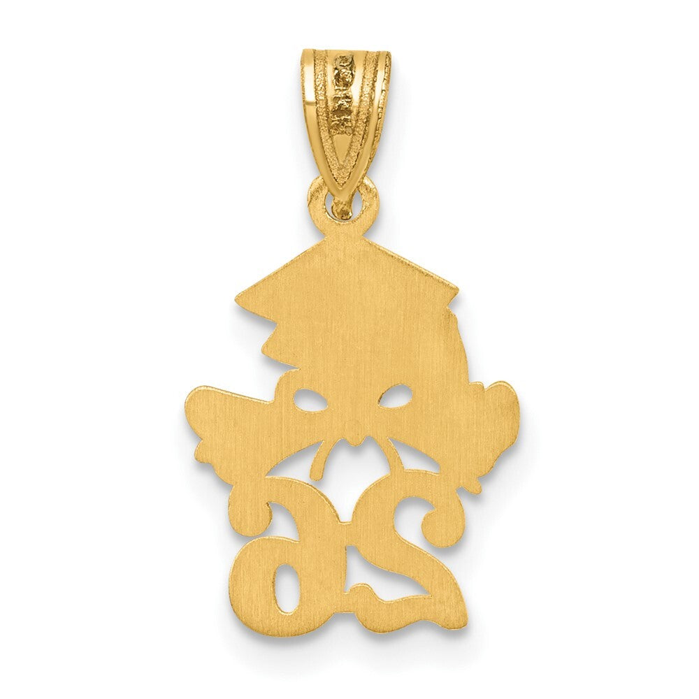 14k Yellow Gold Graduation Cap and Diploma - 2026 Charm Pendant for Women