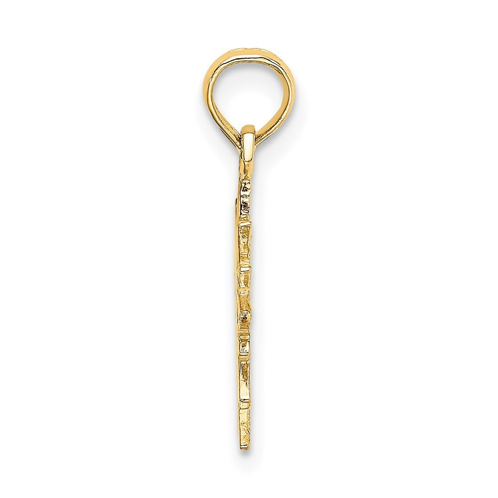 14k Yellow Gold Smiling Sun Charm