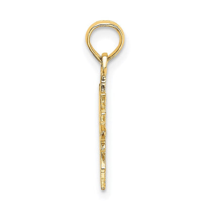 14k Yellow Gold Smiling Sun Charm