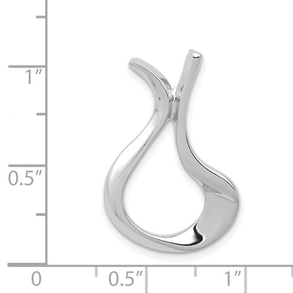 14k White Gold Slide Pendant for Women