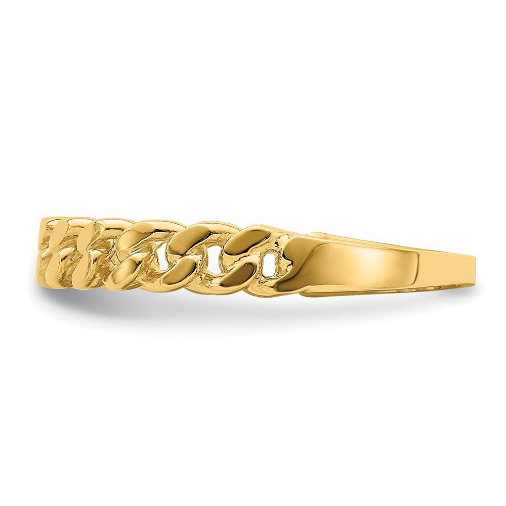14K Yellow Gold Chain Link Band Ring
