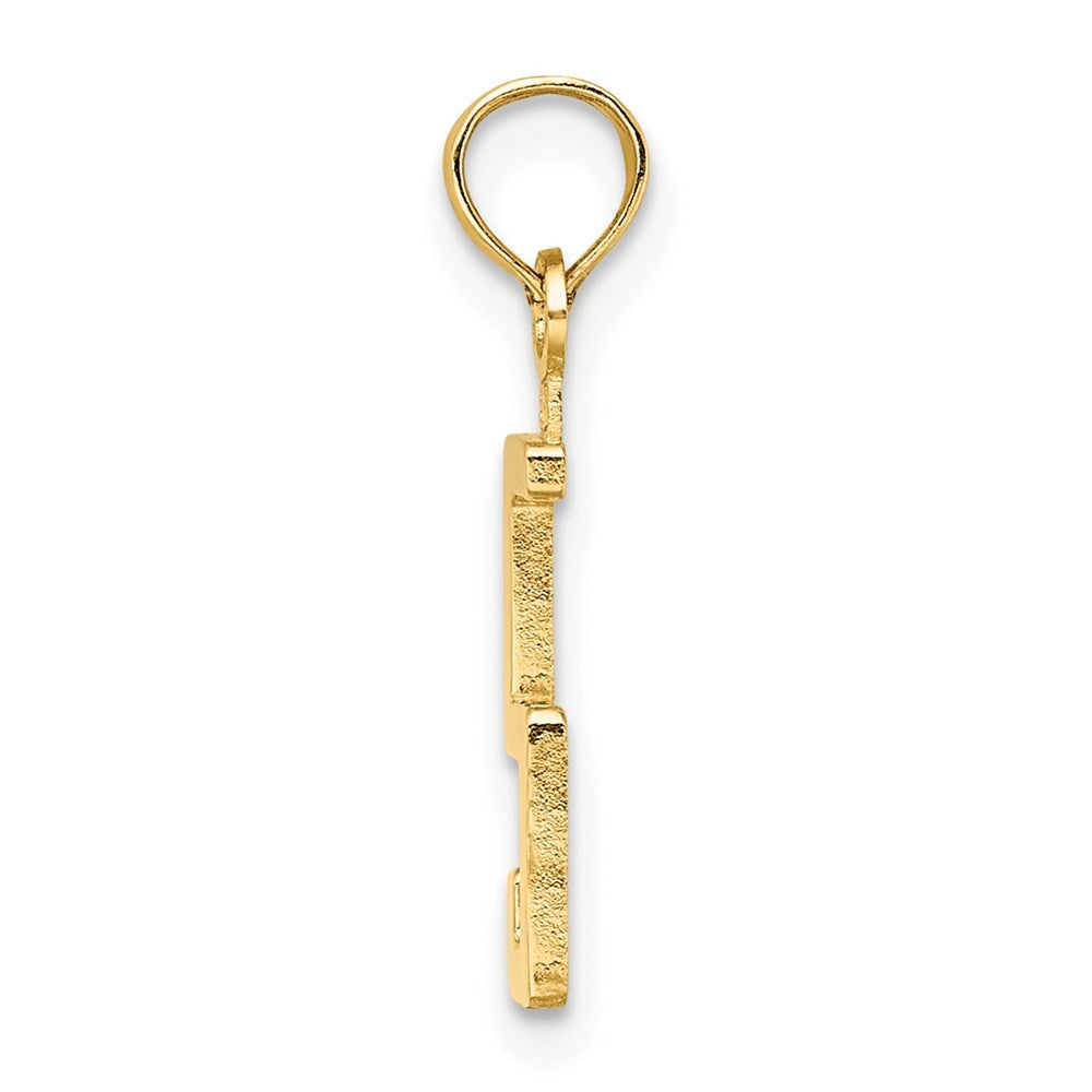 14k Yellow Gold Polished Number 5 Pendant