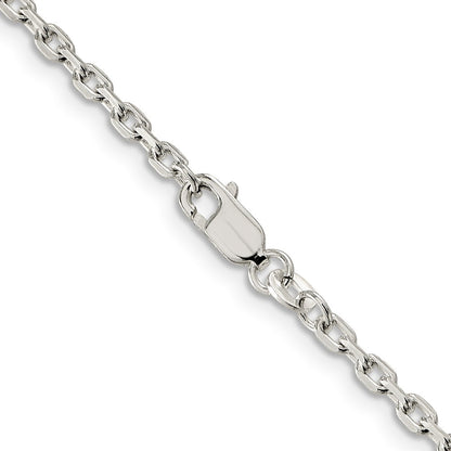 Sterling Silver 2.75mm Beveled Oval Cable Chain Holiday Gift for Women