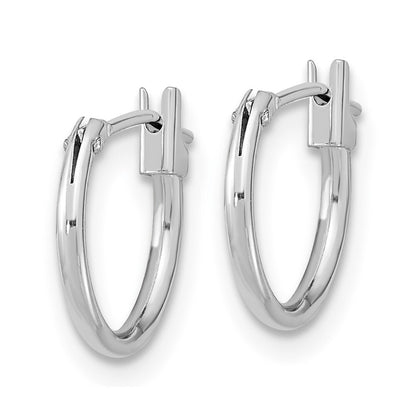 14k White Gold Hoop Earrings