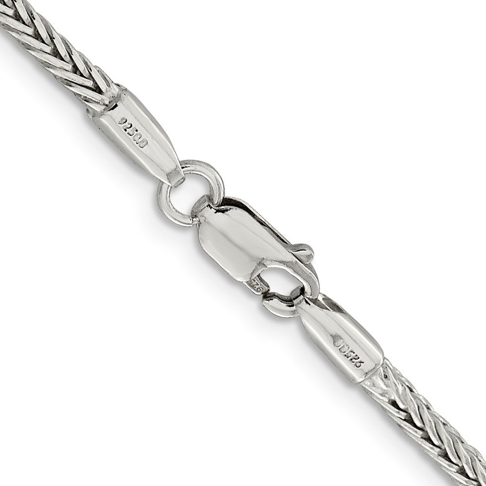 Sterling Silver 2.5mm Diamond-cut Round Franco Chain Necklace