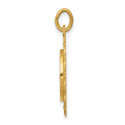 14k Yellow Gold Our Lady of Lourdes Medal Pendant
