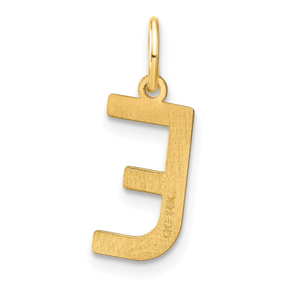 14k Yellow Gold Letter E Initial Pendant