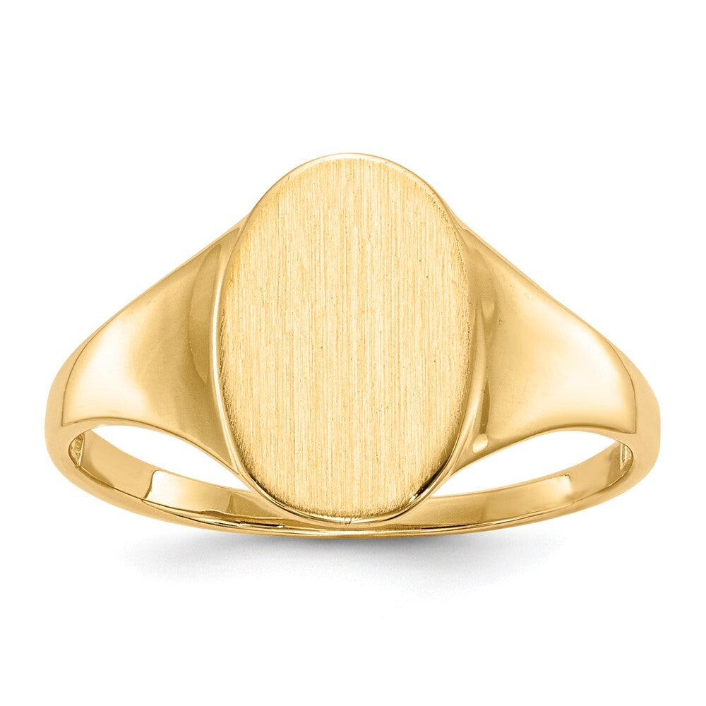 14K Yellow Gold 12.0x8.5mm Open Back Signet Ring